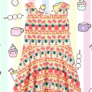 🍍 Pineapple Striped Cross Back Dress